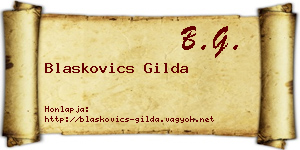 Blaskovics Gilda névjegykártya